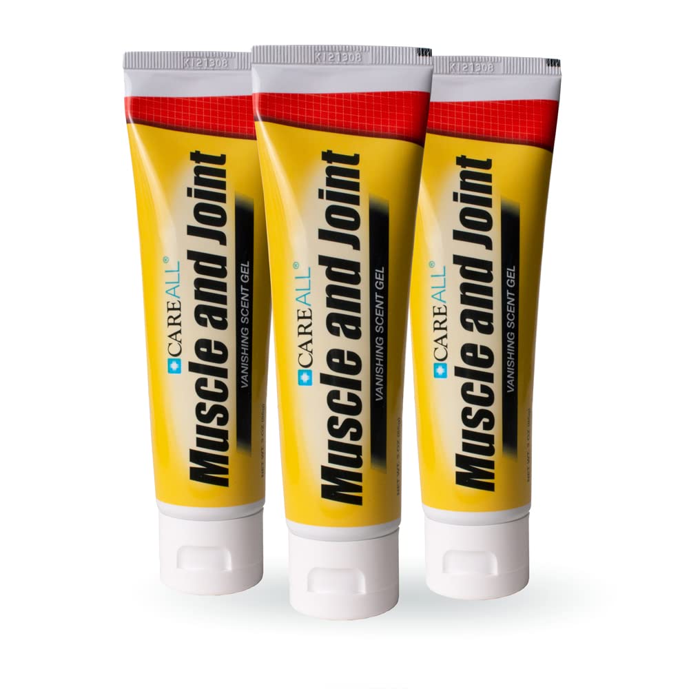 CareAll Muscle & Joint Vanishing Scent Gel, 3.0 oz. (3 Pack), Non-Greasy, Pain Relief Gel for Muscle, Back and Minor Arthritis, Topical Analgesic, 2.5% Menthol CareAll uk supplements