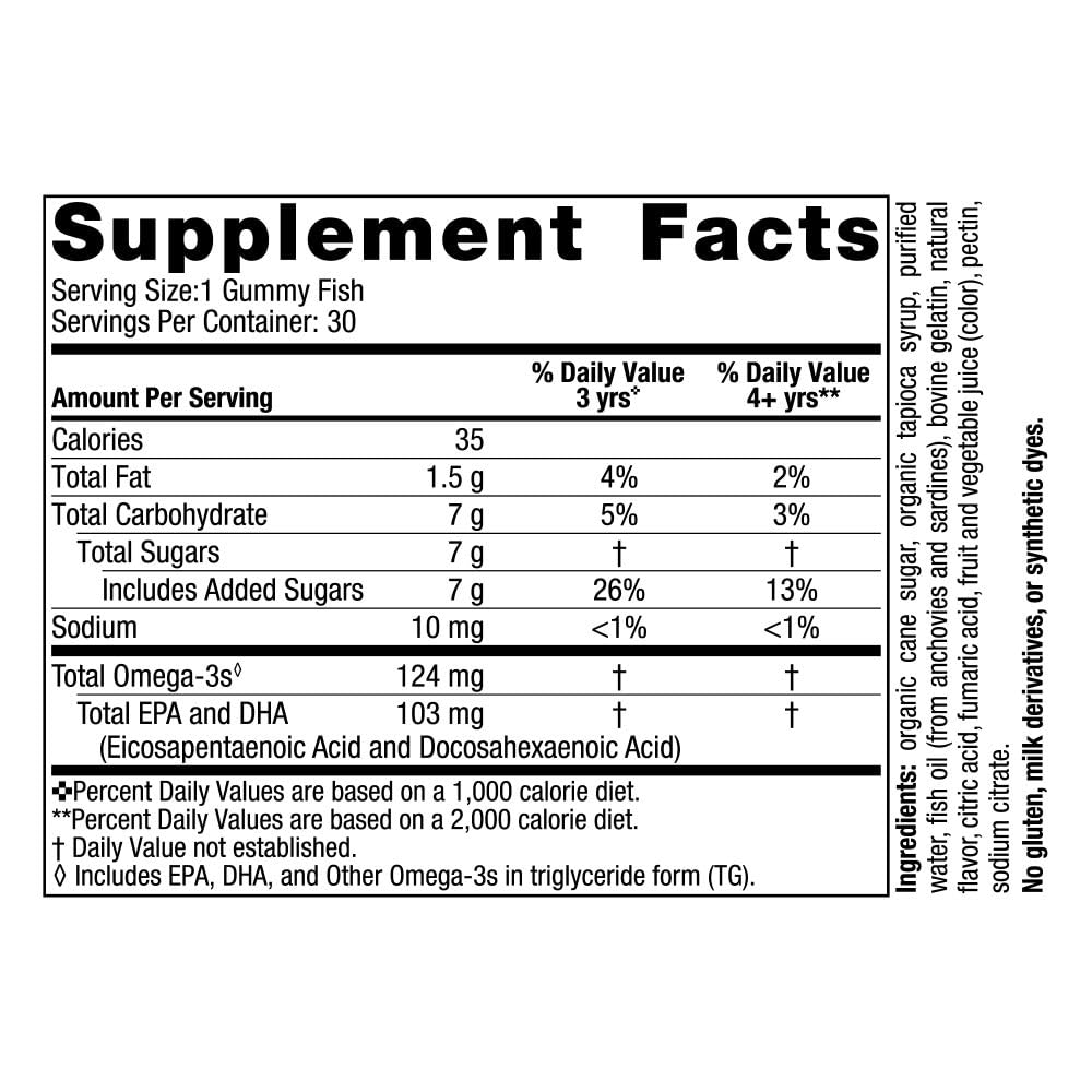 Nordic Naturals Nordic Omega-3 Gummy Fish, Tangerine - 30 Gummy Fish - 124 mg Total Omega-3s with EPA & DHA - Non-GMO - 30 Servings Nordic Naturals uk supplements