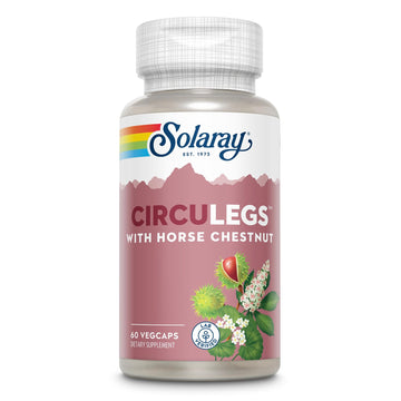 SOLARAY Circulegs - Herbal Supplements for Wellness Support w/Horse Chestnut Extract and Vitamin C, Plus Gotu Kola, Flavonoids, Hesperidin Blend - Vegan, Gluten Free, 60-Day Guarantee - 30 Servings SOLARAY uk supplements
