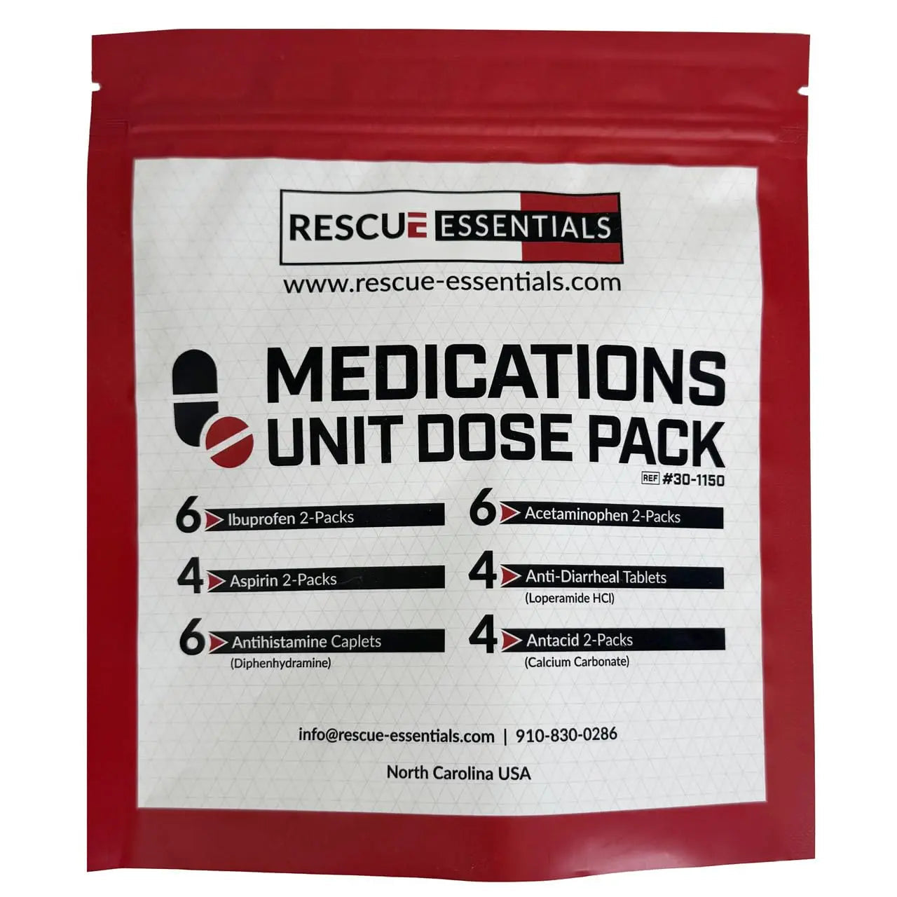 MEDICATIONS Unit DOSE Pack by RESCUE ESSENTIALS Rescue Essentials uk supplements