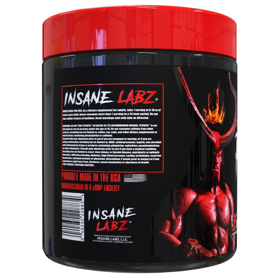Insane Labz Psychotic, High Stimulant Pre Workout Powder, Extreme Lasting Energy Insane Labz uk supplements