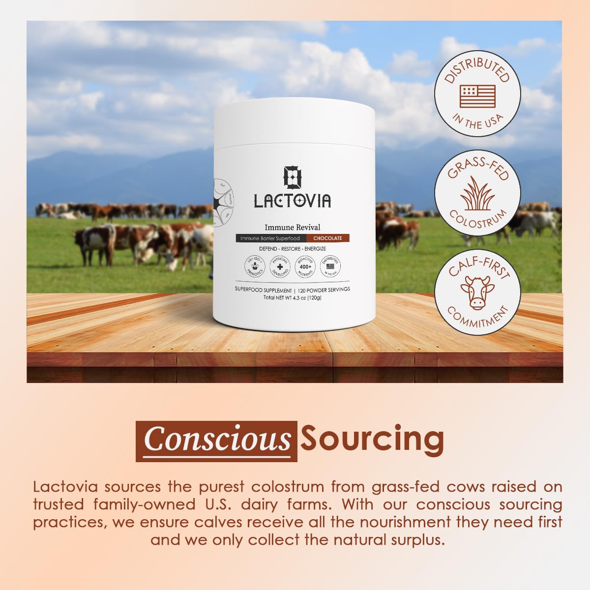 LACTOVIA Bovine Colostrum Powder – Chocolate Flavor | Grass-Fed Colostrum Supplement | Gut & Immune Health Support | Keto, Gluten & Fat-Free | for Women & Men LACTOVIA uk supplements