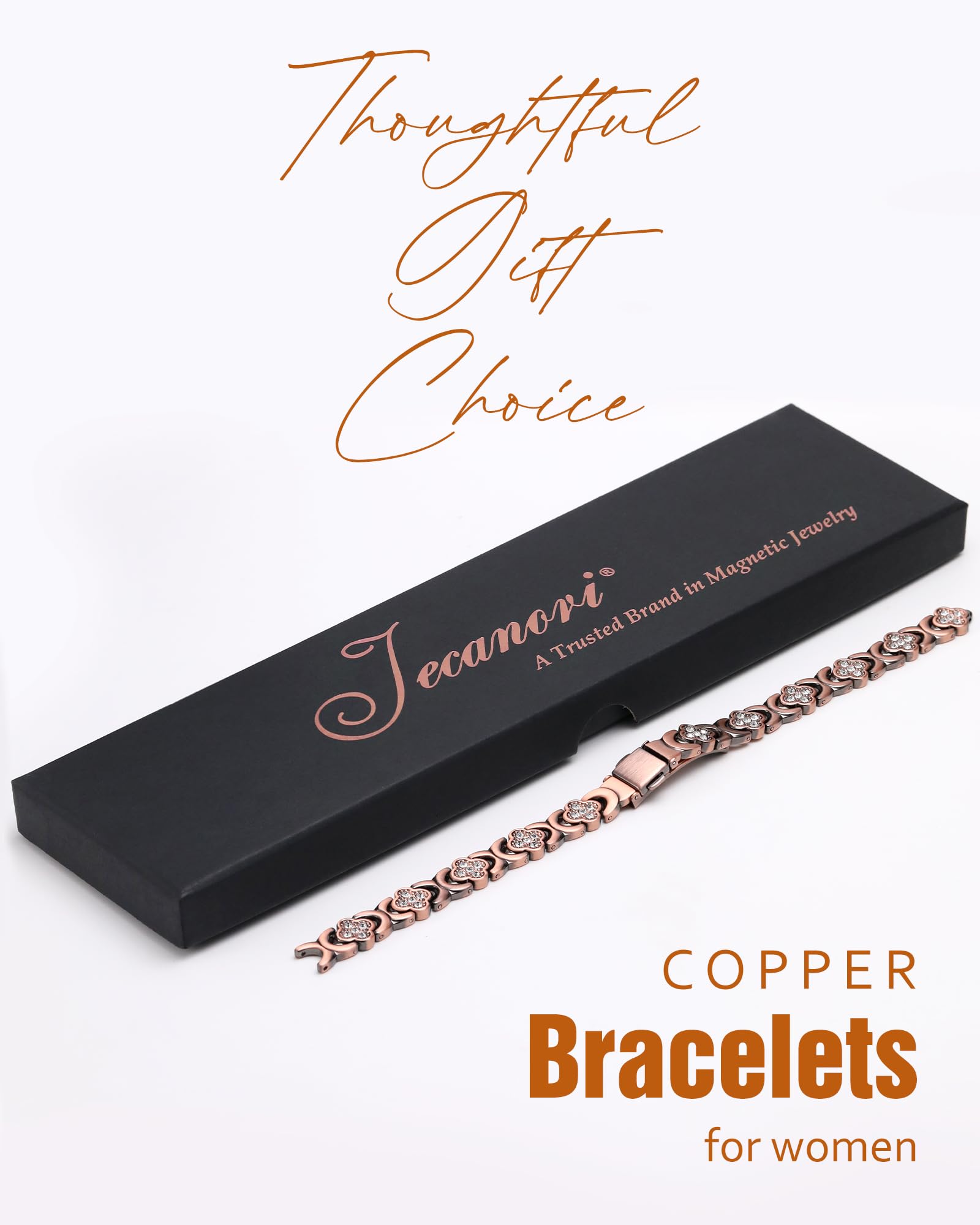 Jecanori Women's Pure Copper Bracelet, Ultra Strength Magnetic Copper Bracelets for Women Jecanori uk supplements