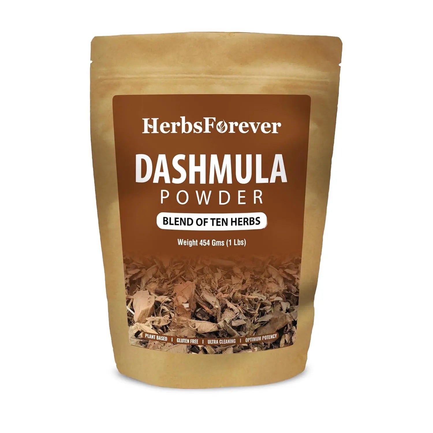 Herbsforever Dashmula Cut and Sifted (Coarse/Kawth) Herbs for Tea - Joint Comfort, Vata Calming, Female Postpartum Cycle & Wellness, Ten Authentic Ayurvedic Roots, Non GMO, Vegan 454g,1 lbs,Dashmool Herbsforever uk supplements