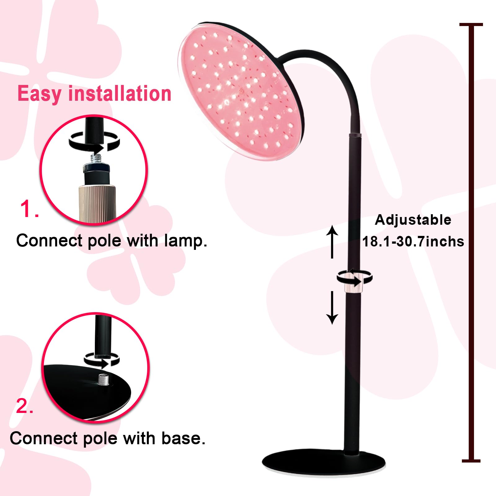 Akarishin Red Light Therapy Lamp - Boost Skin Vitality and Ease Muscle Soreness with Adjustable Stand Akarishin uk supplements