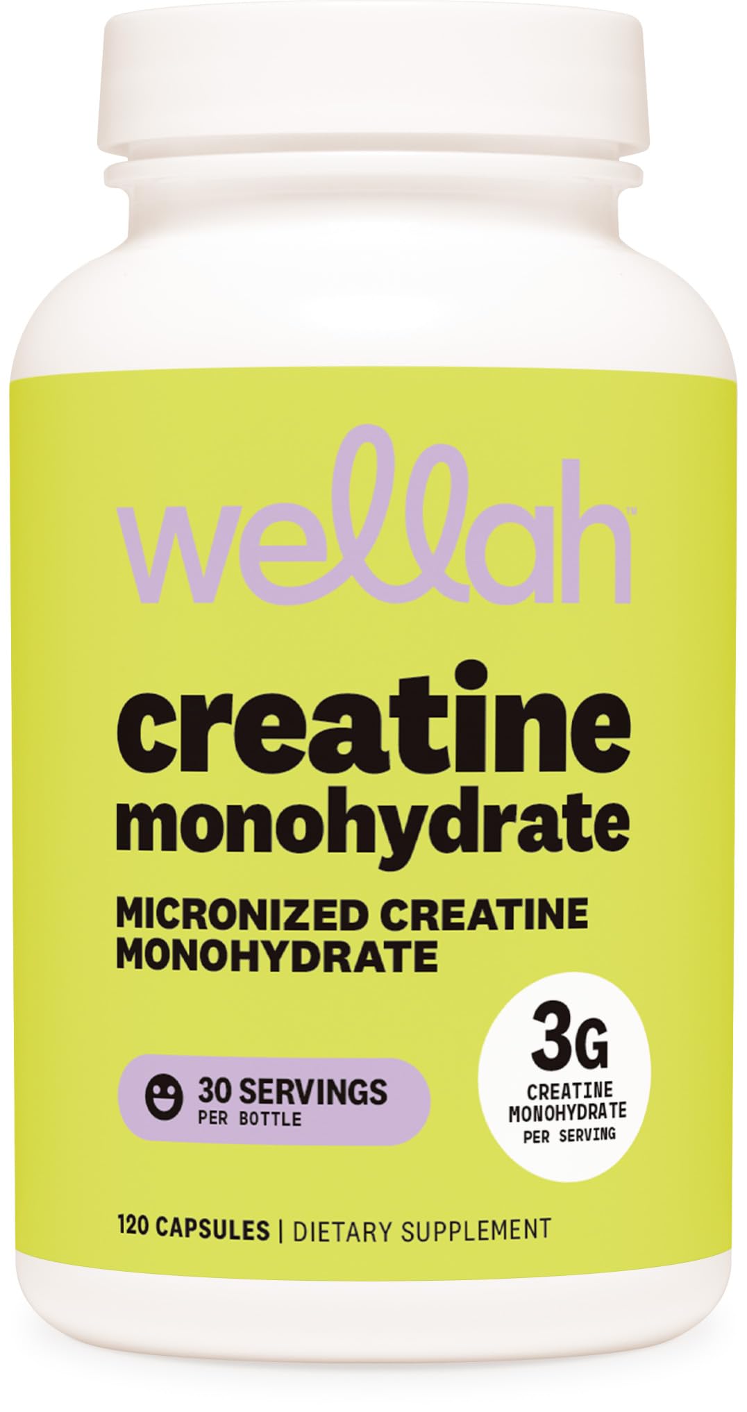 Wellah Creatine Monohydrate Capsules (3000 mg) 120 Capsules - Micronized Creatine, 30 Servings Wellah uk supplements