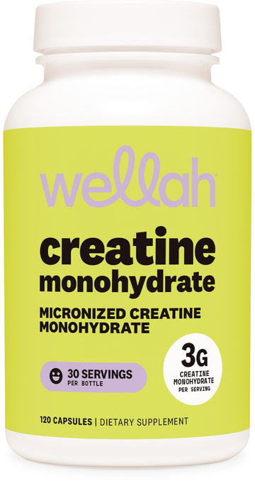 Wellah Creatine Monohydrate Capsules (3000 mg) 120 Capsules - Micronized Creatine, 30 Servings Wellah uk supplements