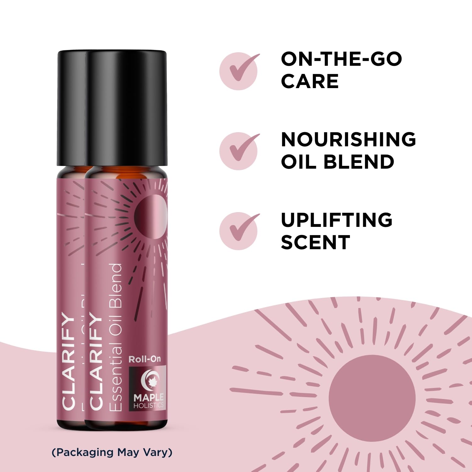 Headache Essential Oil Roll On - Clarify Essential Oil Blend Headache Roll On with Aromatherapy Oils Maple Holistics uk supplements