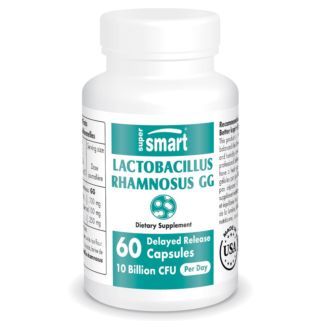 Supersmart - Lactobacillus Rhamnosus GG 10 Billion CFU per Day (LGG Probiotic Supersmart uk supplements