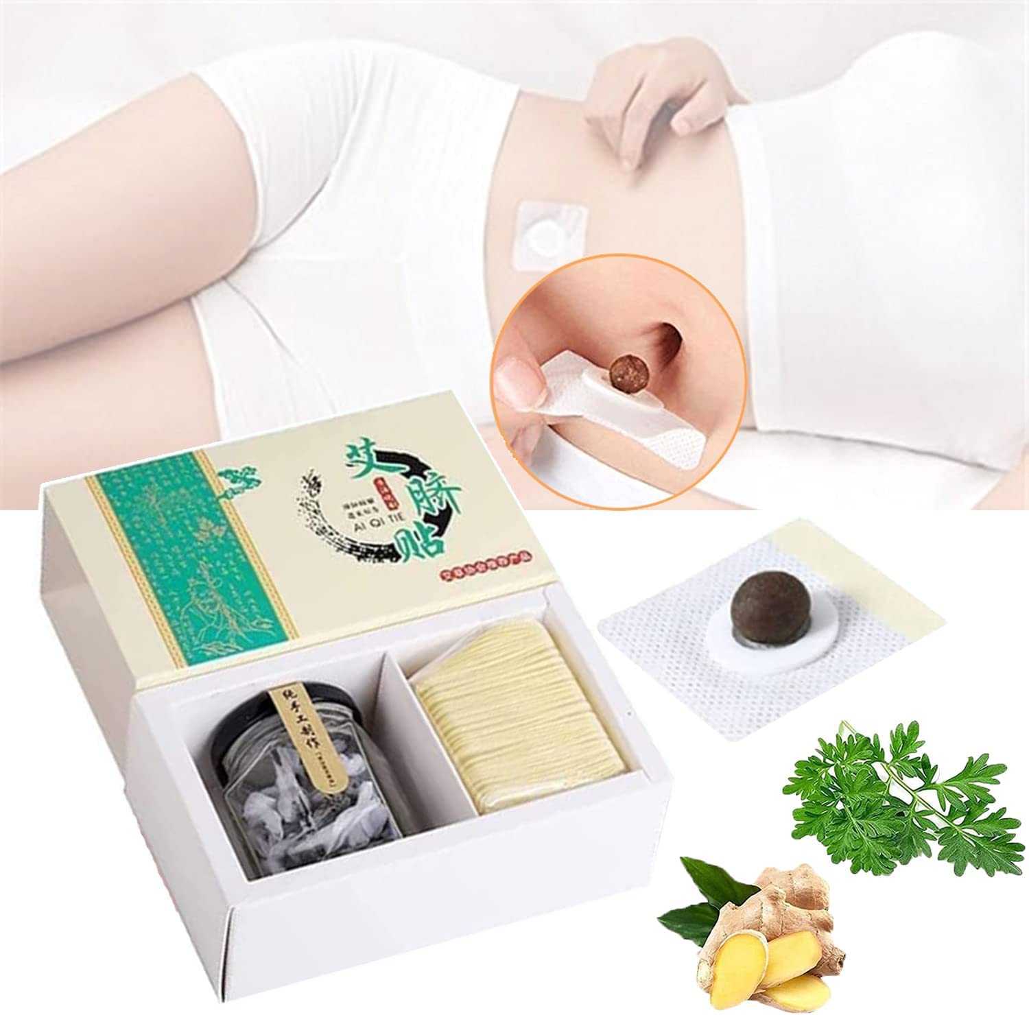 Hairline Mugwort Belly Button Patch, Natural Mugwort Essence Patch, Moxibustion Patch Hairline uk supplements