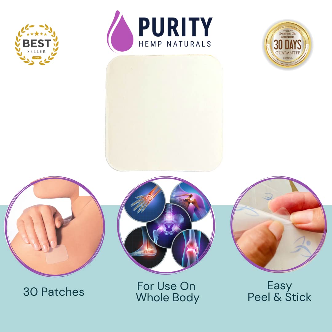 Purity Hemp Naturals Body Discomfort Patch 240 mg - 30 ct (8 mg ea.) Lasts 24 Hours. Sweat & Water Resistant. Convenient & Discreet. For Use On Any Part Of The Body. Plant-Based Extended-Release Patch Purity Hemp Naturals uk supplements