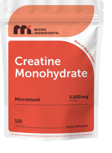 Creatine Monohydrate 5,000mg, 500 Capsules | Pure Creatine Pills – Micronized + Unflavored Powder Source, Easy Absorption | Keto, Non-GMO Micro Ingredients uk supplements