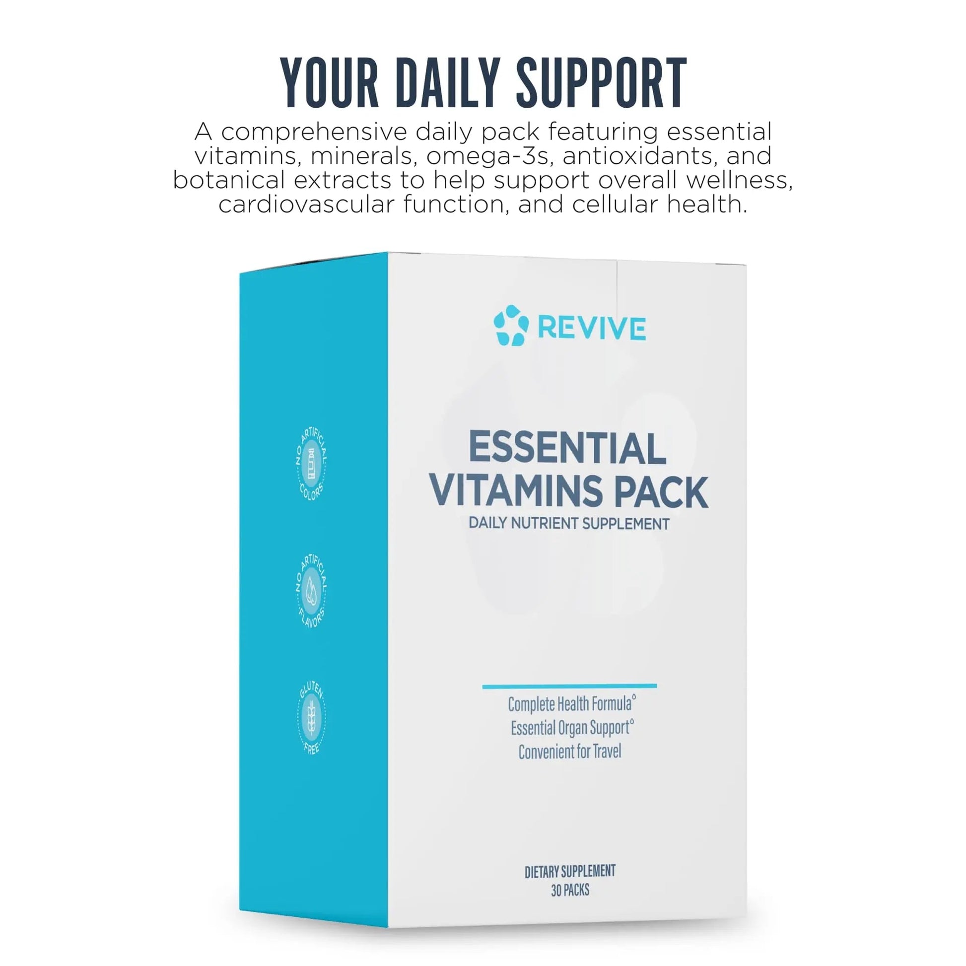 Revive MD Essential Vitamin Packs for Men & Women – Daily Multivitamin Packets with Arjuna & Turmeric Extract – Supports Heart, Joint & Organ Health Revive uk supplements