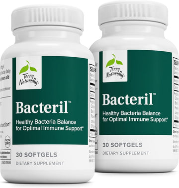Terry Naturally Bacteril - Intestinal Support Supplement with Clove, Cinnamon, Thyme & Oregano - Immune Support Supplement with Antioxidant Support - Intestinal Support - 30 Softgels (Pack of 2) Terry Naturally uk supplements