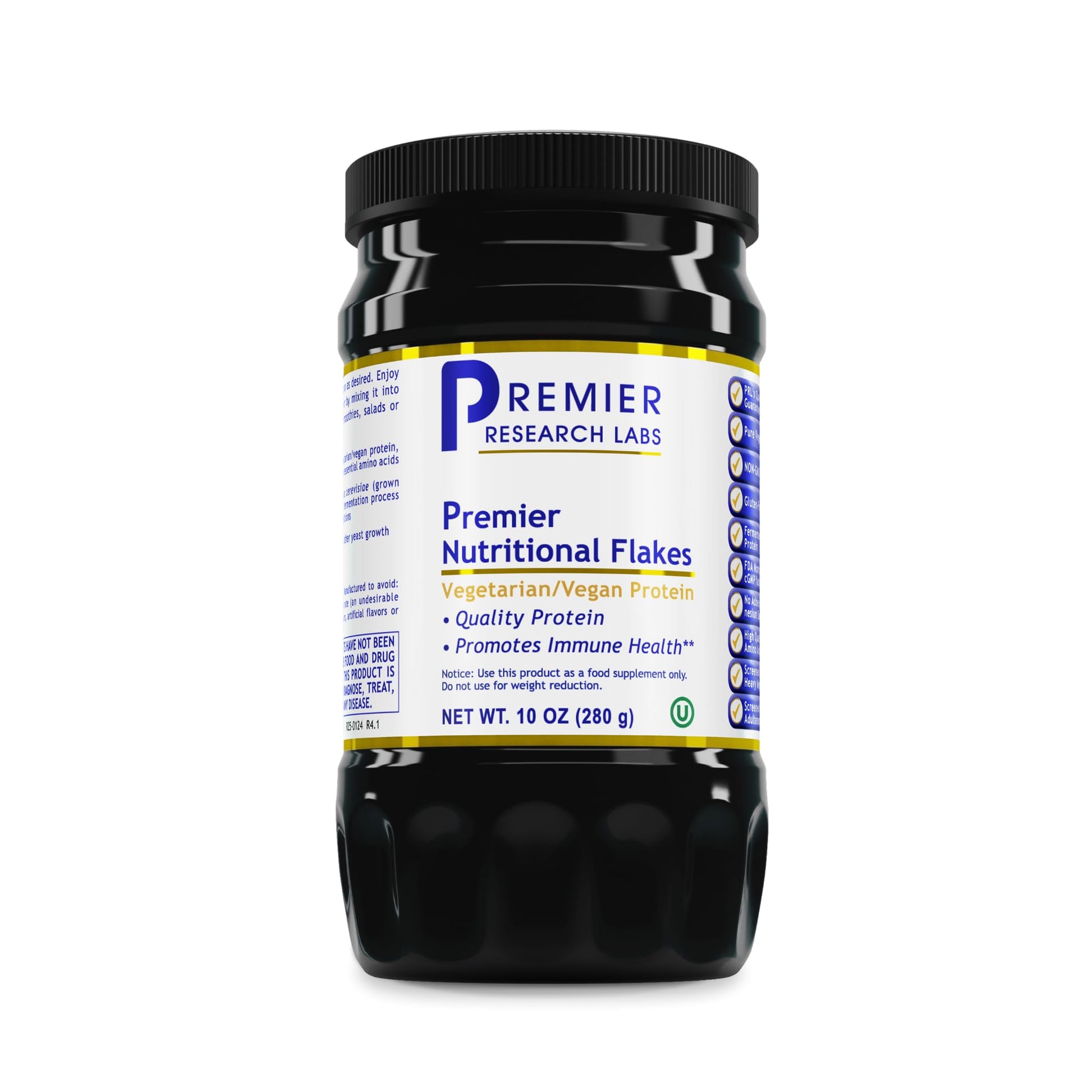 Premier Research Labs Nutritional Flakes - Fortified Nutritional Yeast Flakes for Baking, Immune Support & Nutrition with Protein & Vitamin B12, Active Dry Yeast for Vegan Cheese, Seasoning - 10 oz Premier Research Labs uk supplements