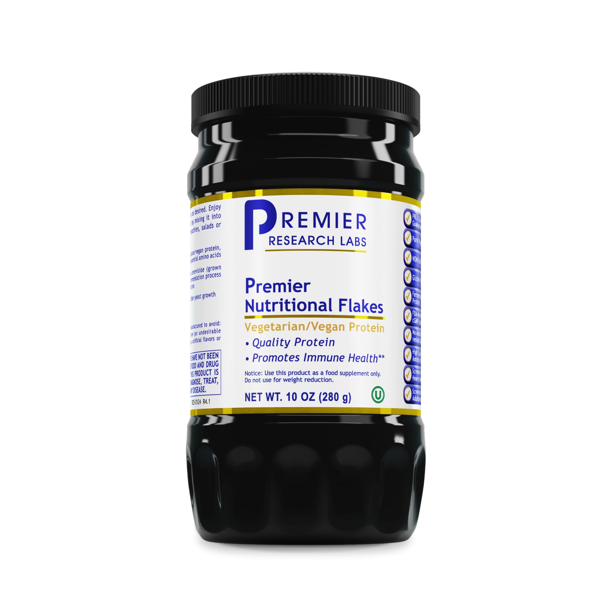 Premier Research Labs Nutritional Flakes - Fortified Nutritional Yeast Flakes for Baking, Immune Support & Nutrition with Protein & Vitamin B12, Active Dry Yeast for Vegan Cheese, Seasoning - 10 oz Premier Research Labs uk supplements