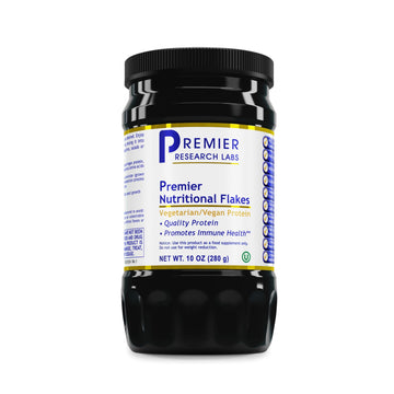 Premier Research Labs Nutritional Flakes - Fortified Nutritional Yeast Flakes for Baking, Immune Support & Nutrition with Protein & Vitamin B12, Active Dry Yeast for Vegan Cheese, Seasoning - 10 oz Premier Research Labs uk supplements