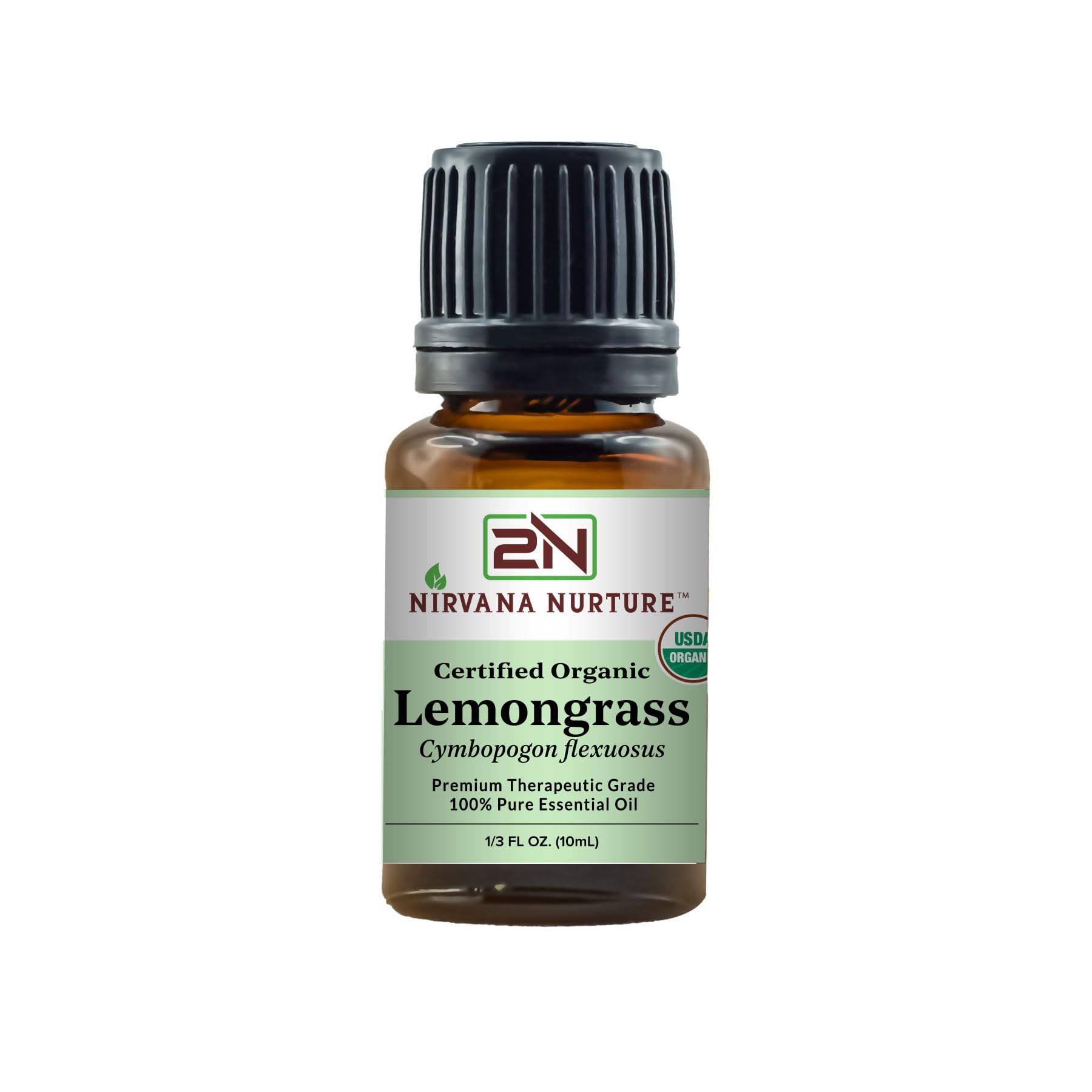 Nirvana Nurture Lemongrass Essential Oil USDA Certified Organic 100% Pure Premium Therapeutic Grade Nirvana Nurture uk supplements