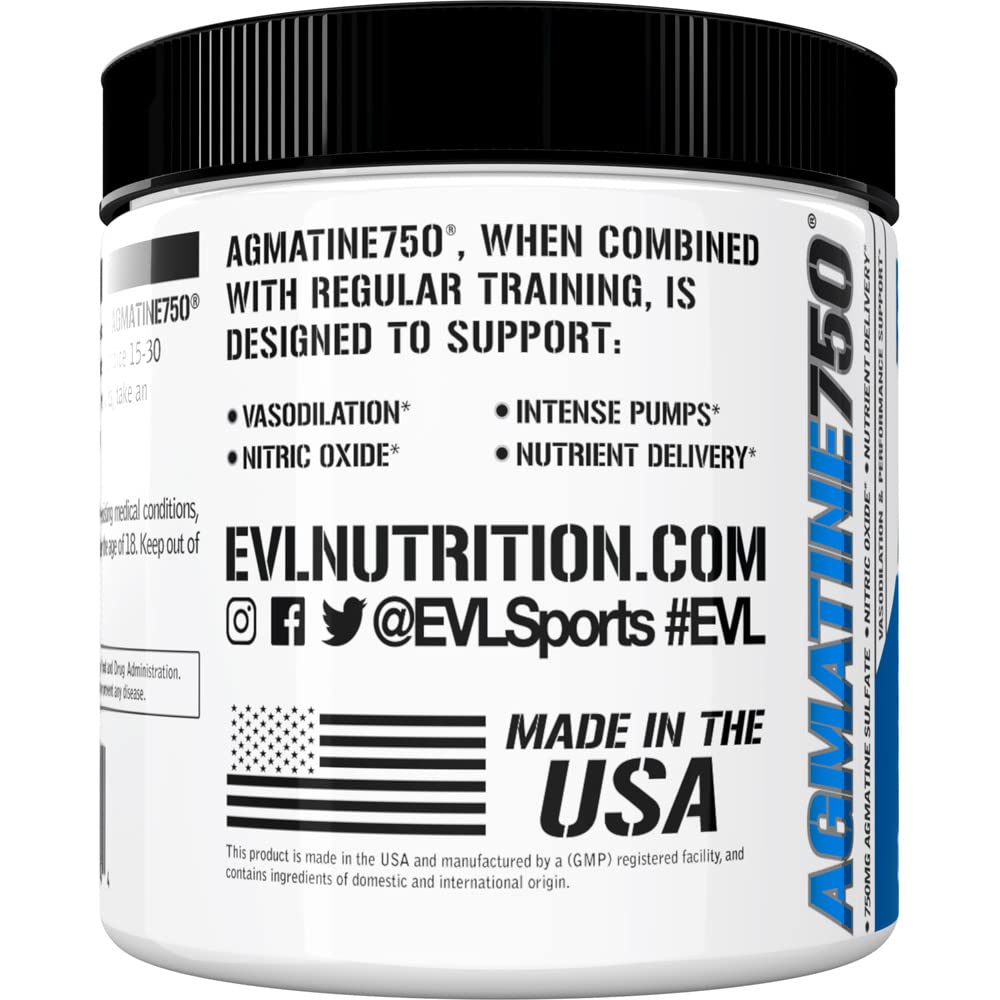 Evlution Agmatine Sulfate Nitric Oxide Powder Nutrition High Strength Agmatine Sulfate Evlution uk supplements