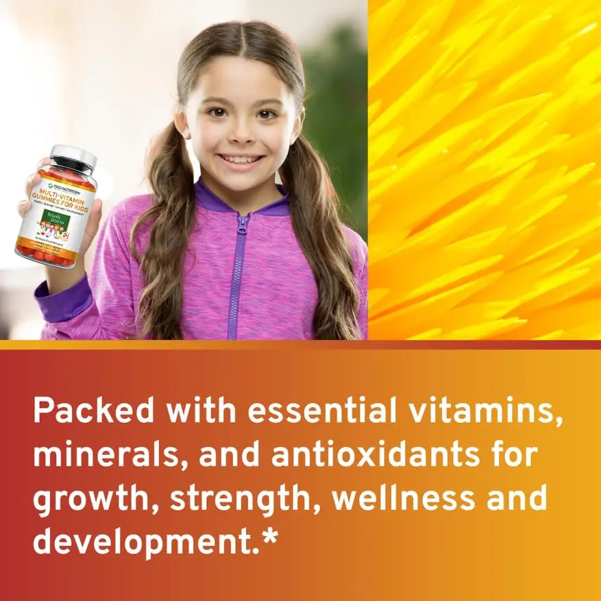 TRIO NUTRITION Premium Kids Multivitamin Gummies with Vitamin C & Zinc for Immune & Energy Support | TRIO NUTRITION uk supplements