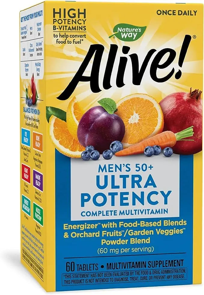 Alive! Once Daily Men's 50+ Ultra - 60 Tablets by Nature's Way Nature's Way uk supplements