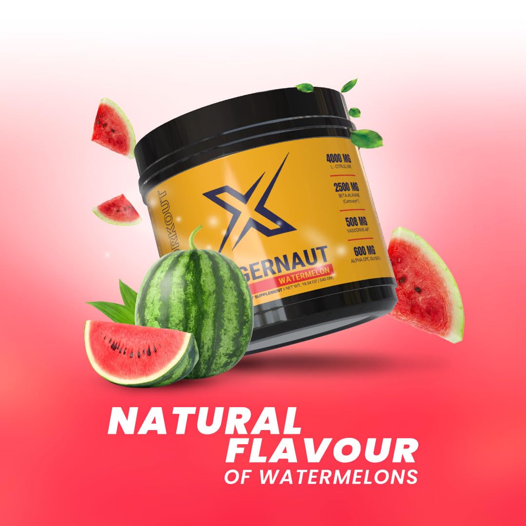 Juggernaut X Pre-Workout Supplement (Watermelon) - Boosts Strength, Endurance, Focus Infinite Labs uk supplements