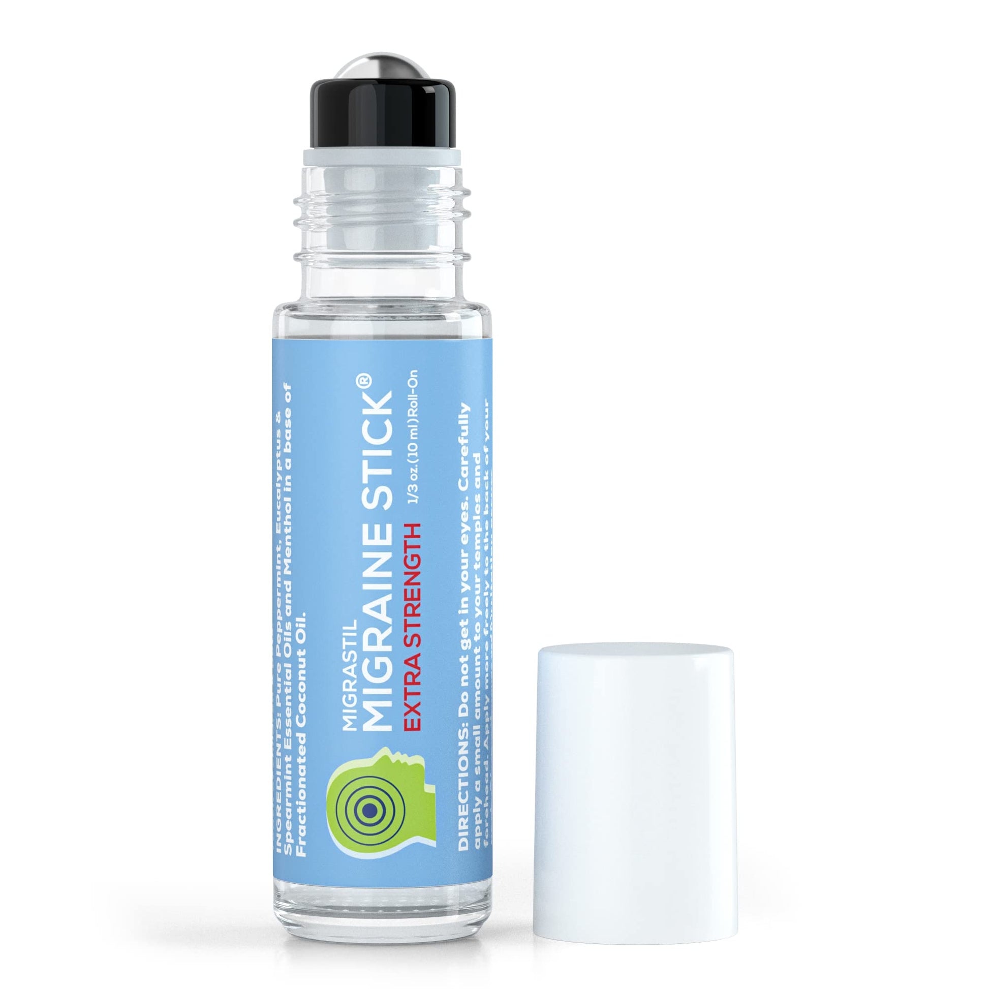 Basic Vigor Migrastil Extra Strength Migraine Stick Advanced Formula, Strong Aromatherapy Roll On Includes Menthol, Essential Oils, No Lavender, Made in The USA. Basic Vigor uk supplements