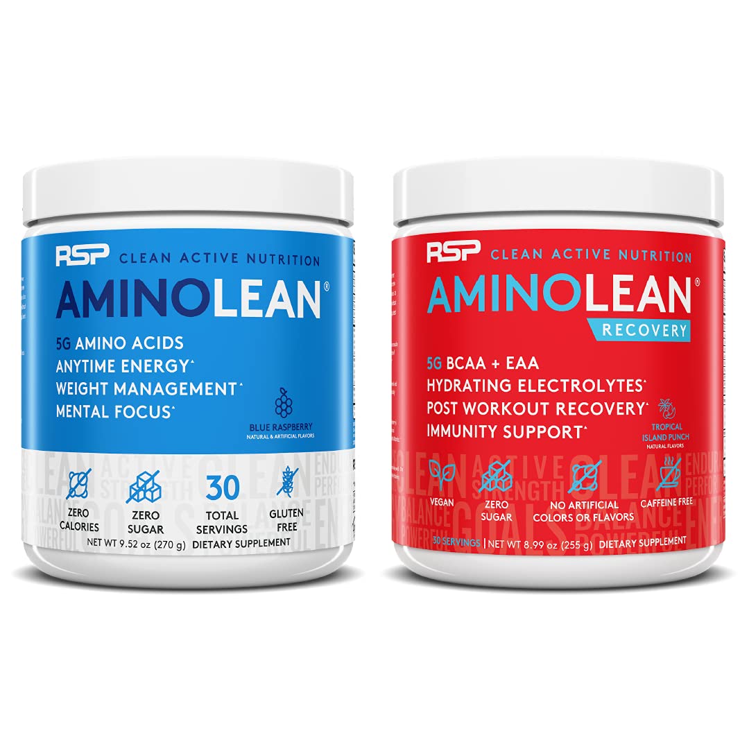 RSP NUTRITION AminoLean Pre Workout Energy (Blue Raspberry 30 Servings) RSP NUTRITION uk supplements