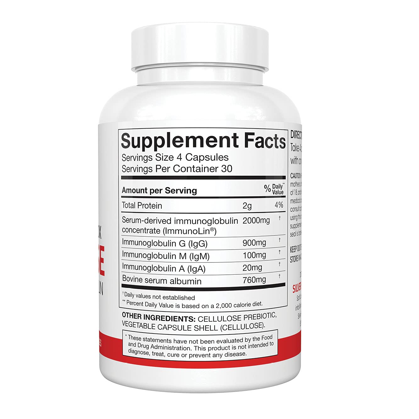 Silver Fern Cleanse - Daily Gut - 1 Bottle - 120 Capsules - 30 Day Supply - Immunoglobulin G, A & M -(IgG, IGA, IgM) - Postbiotic Silver Fern uk supplements