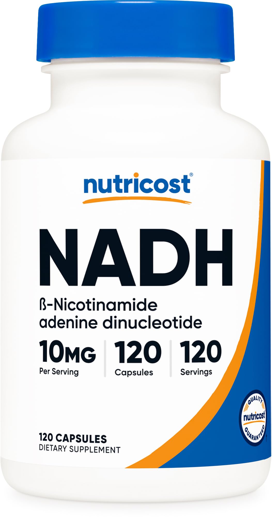 Nutricost NADH 10mg Per Serving 120 Capsules - B-Nicotinamide Adenine Dinucleotide, Vegan, Gluten-Free Nutricost uk supplements