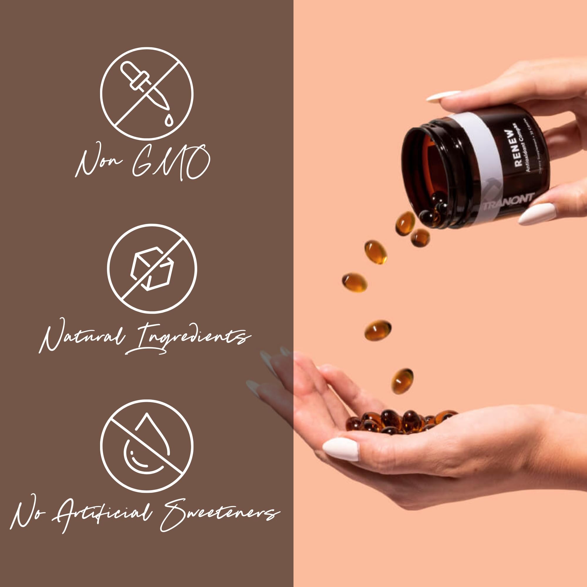 Tranont Renew - Antioxidant Complex for Vitality & Wellness | Vitamin E Tocotrienols & Geranylgeraniol | Supports Healthy Cellular Function, Joint Health, & Youthful Glow - 30 Capsules Tranont uk supplements