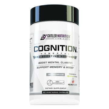 COGNITION High Potency Brain Nootropic Focus Supplement: Best Nootropic and Energy Pills for Mental Clarity, Memory, Studying, Gaming, and Work | Alpha GPC, Dynamine, Caffeine, L Theanine , 60 Count Cutler Nutrition uk supplements