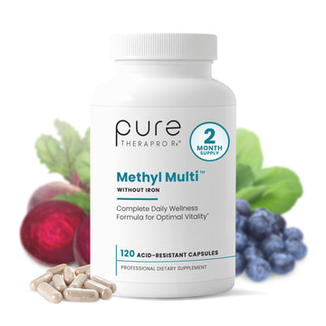 Pure Therapro Rx Methylated Multivitamin for Men and Women | Made in USA | Methyl Multi Without Iron Methyl B12 & Methylfolate | 120 Capsules, 2-Month Supply Pure Therapro Rx uk supplements