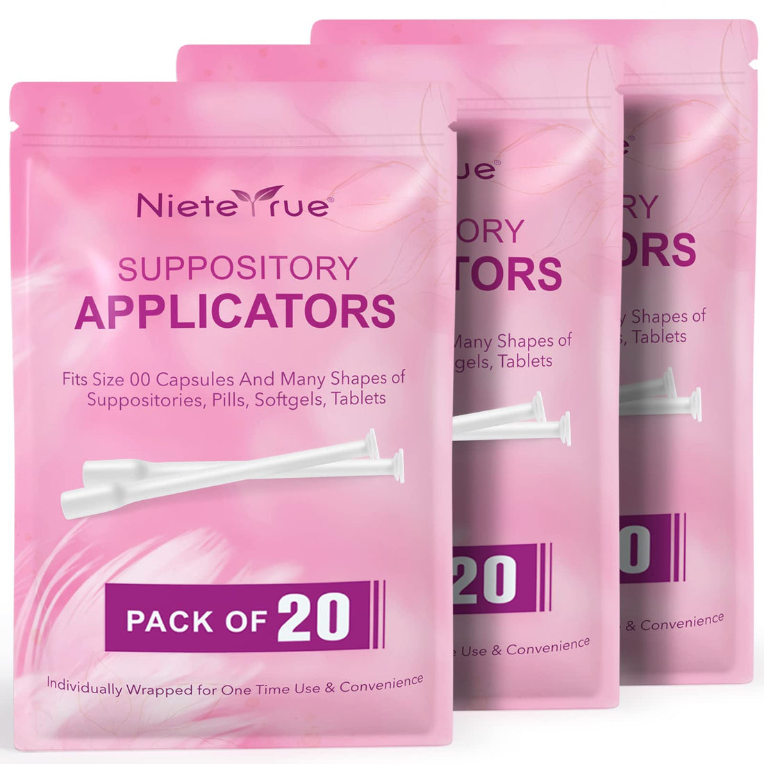 (60 Counts) Nieteyrue Suppository Applicator for Women Fit to Size 00 Cap-sules Soft Tip Auxiliary Tool Nieteyrue uk supplements
