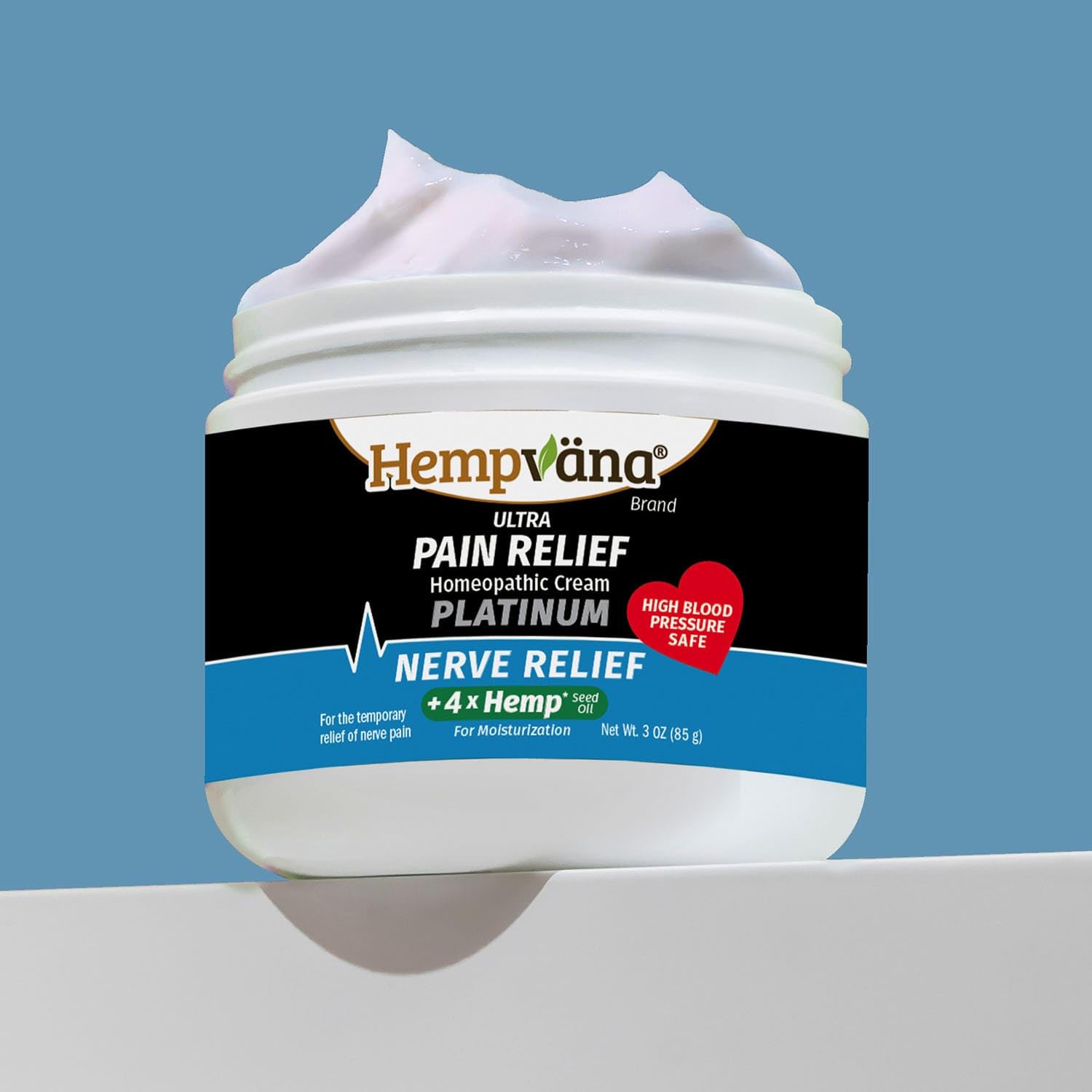 Hempvana Platinum Ultra-Strength Nerve Relief Cream w/100% Pure Hemp Seed Oil, AS-SEEN-ON-TV, Relieves Nerve Pain, Shooting Pain, Tingling, Muscle Cramps, Joint Pain, Tingling, Crawling Sensations Hempvana uk supplements
