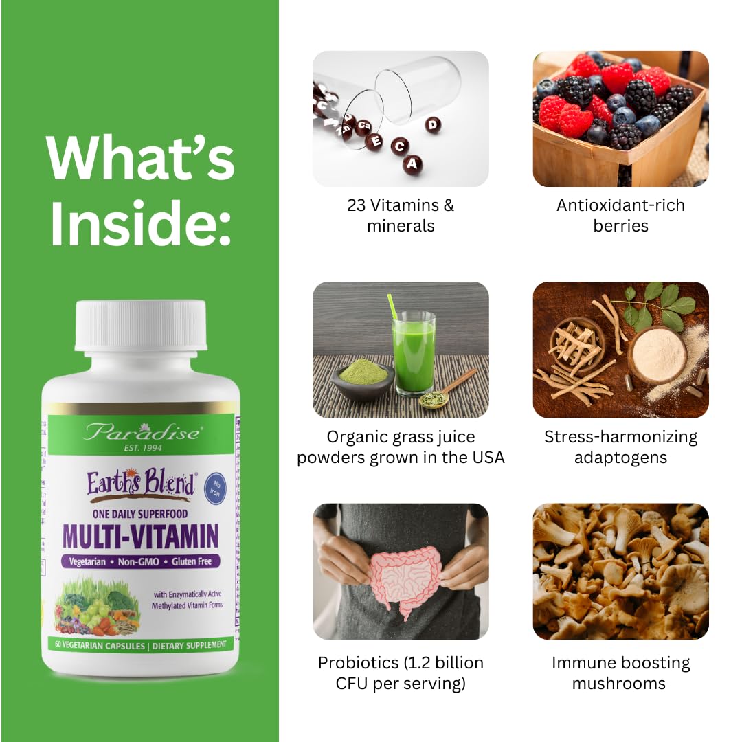 Paradise Herbs Earth's Blend Once Daily Multivitamin & B-Complex Bundle Paradise Herbs uk supplements