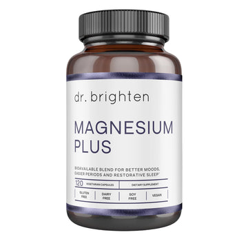 Dr. Brighten Magnesium Plus (as Magnesium Bi-glyncinate) - Beneficial in Maintaining a Healthy Mood, Sleep, Hormone Balance and Reducing Symptoms of PMS and Menstrual Cramps Dr. Brighten uk supplements