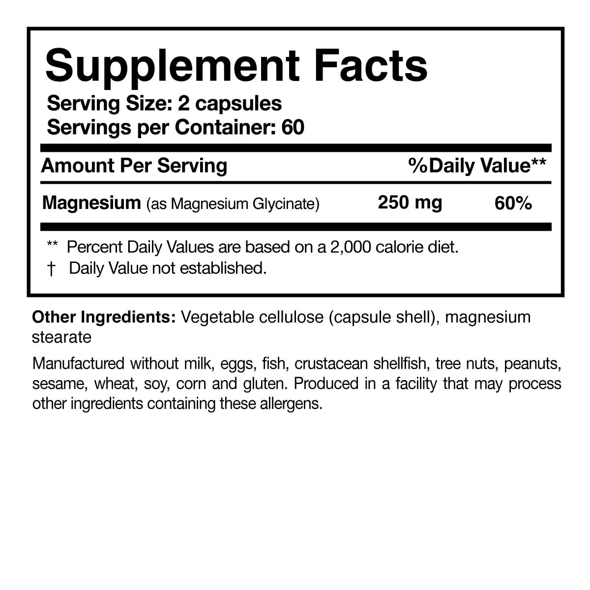 Researched Nutritionals Magnesium Glycinate Capsules - 125mg High Absorption Magnesium Glycinate Supplement to Support Healthy Bones and Energy Production - Vegan & Non-GMO (120 Capsules) Researched Nutritionals uk supplements