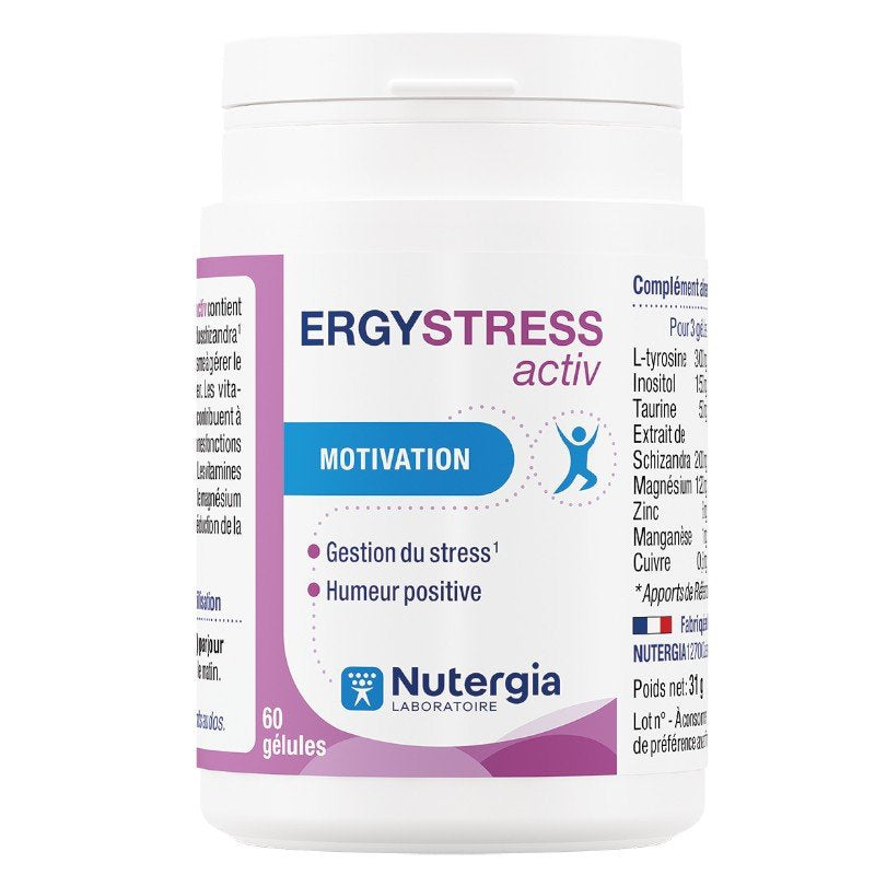 ERGYSTRESS ACTIV Laboratoire Nutergia 60 caps Euro-pharmas uk supplements