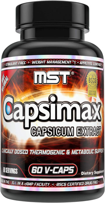 MST Capsimax Supplement 100mg V Capsules, 60 Servings Clinically Dose the MST Store uk supplements