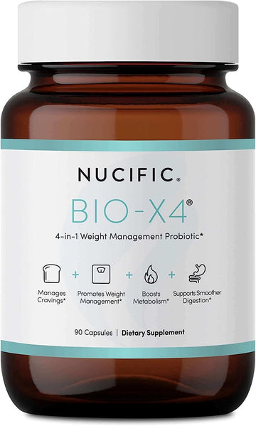 Nucific Bio-X4 4-in-1 Weight Management Probiotic Supplement, 90 Count Nucific uk supplements