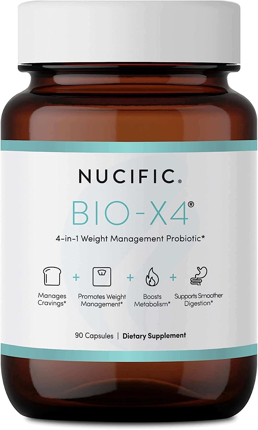 Nucific Bio-X4 4-in-1 Weight Management Probiotic Supplement, 90 Count Nucific uk supplements