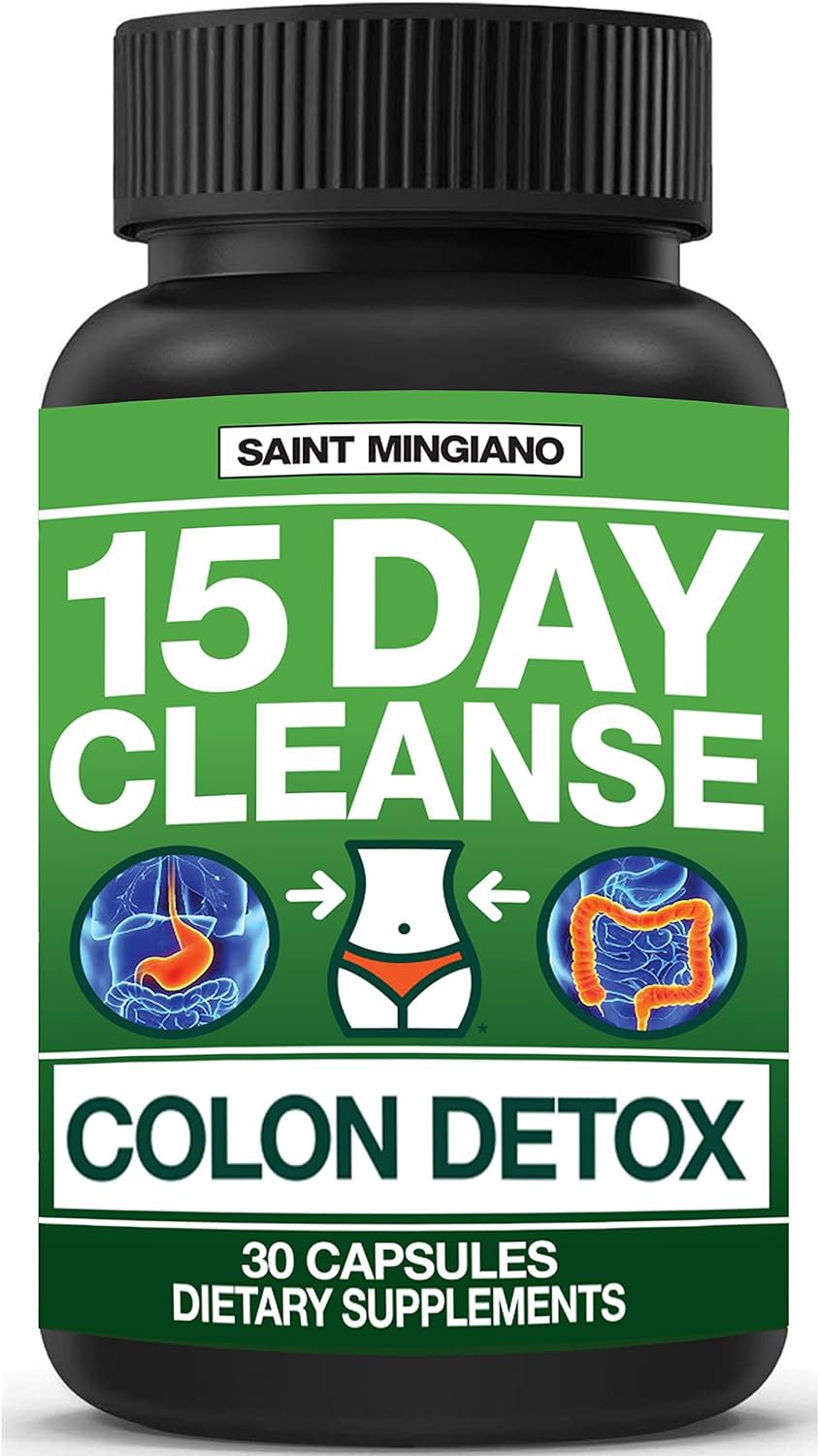 Saint Mingiano 15 Day Cleanse | Colon Detox with Natural Laxative Saint Mingiano Store uk supplements