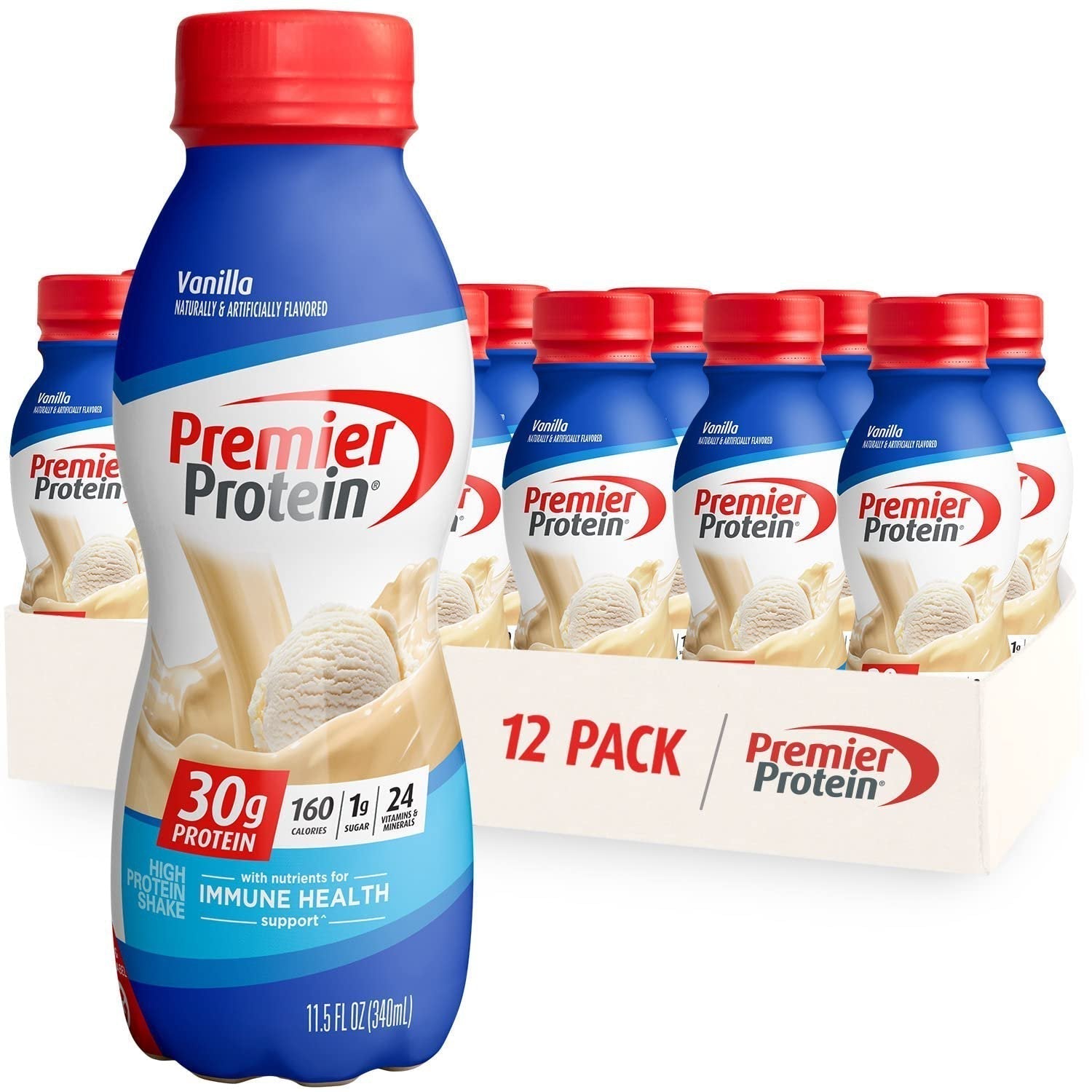 Premier Protein Shake, Vanilla, 30g Protein, 1g Sugar, 24 Vitamins & Minerals Premier Protein Store uk supplements