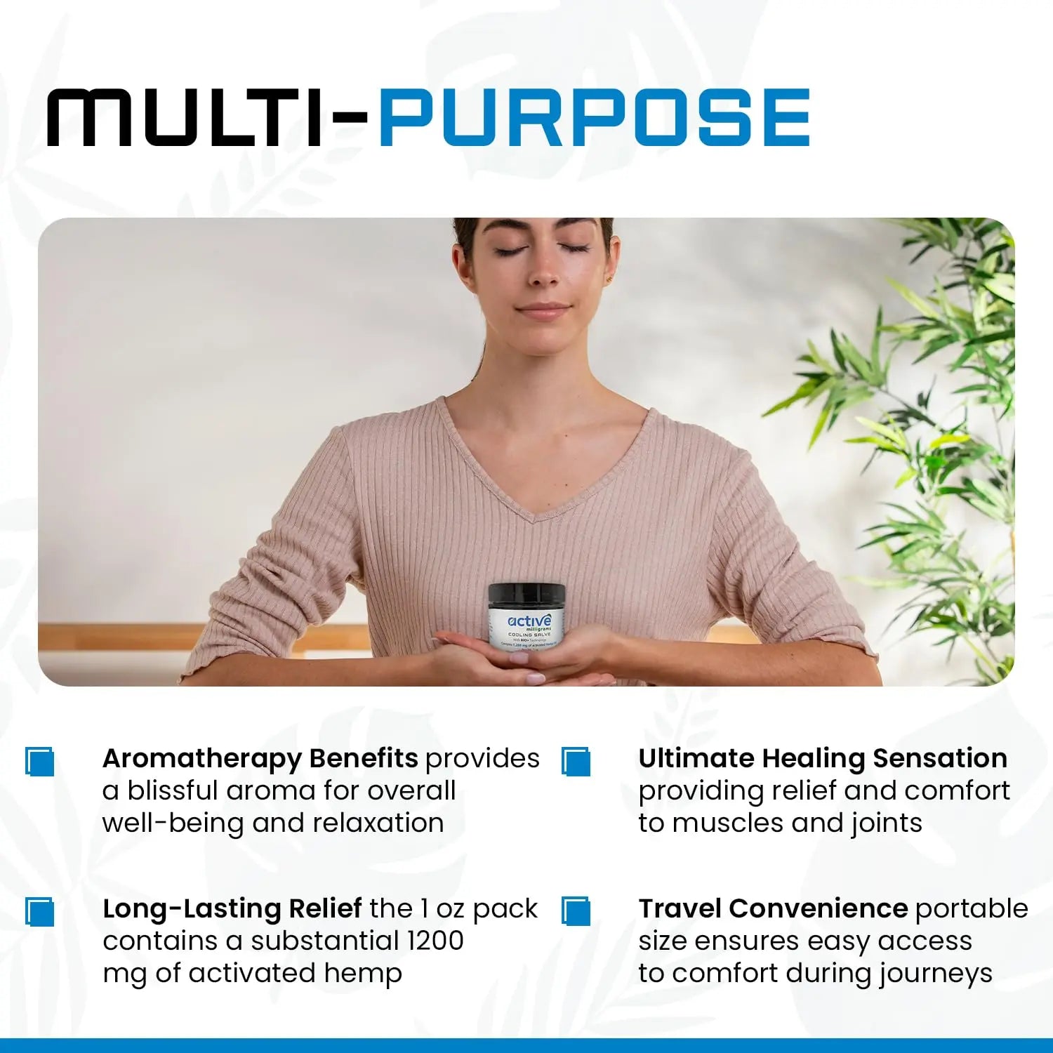 active milligrams Hemp Cooling Salve for Joint & Muscle Relief - Infused with Menthol, Shorea (Sal) Butter, Yarrow Essential Oil – Soothe Discomfort in Back, Knees, Neck, Shoulder, and Elbow - 1 OZ active milligrams uk supplements
