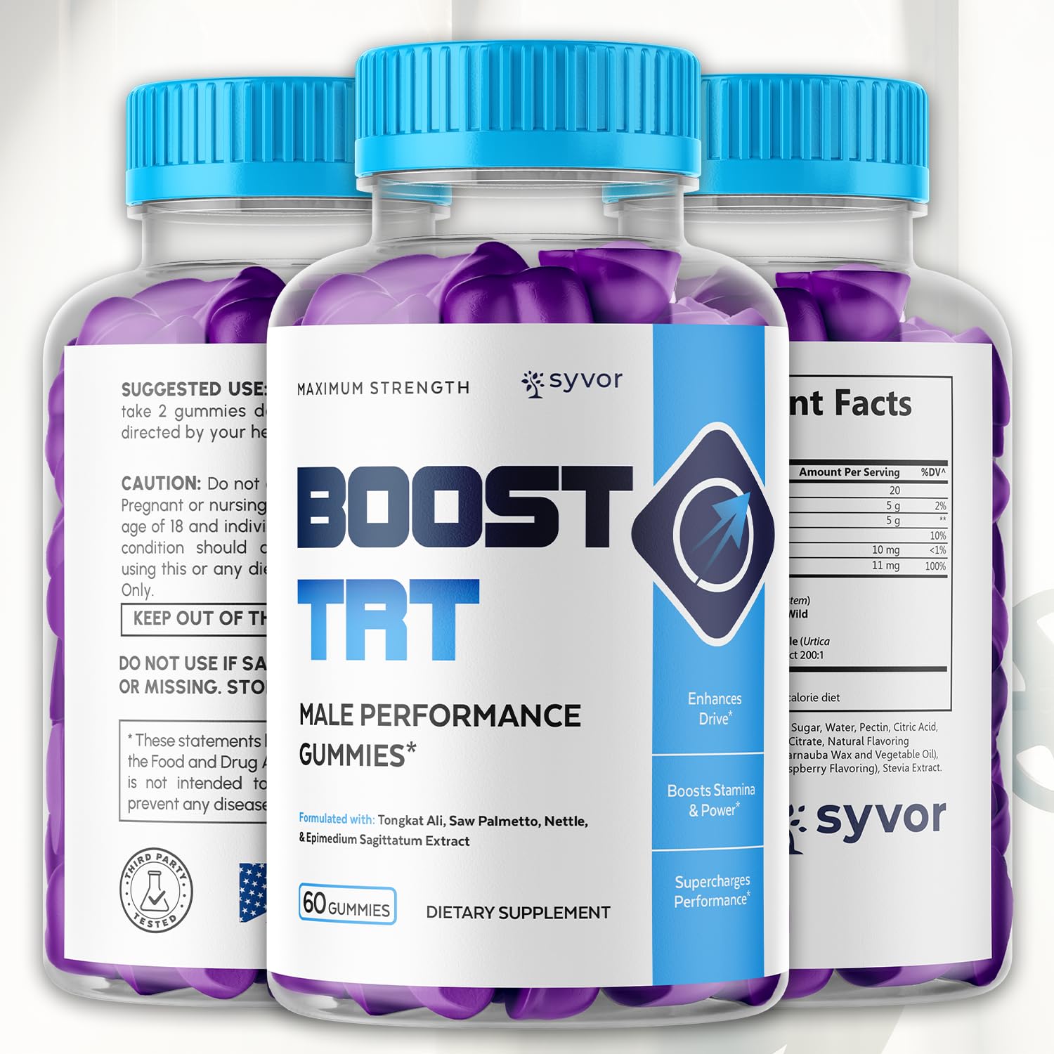 (3 Pack) Boost TRT Gummies for Men, Official Boost TRT Male Performance Gummys with Natural Ingredients, Advanced BoostTRT Men's Gummy Supplement with Maximum Strength Premium Vitamins (180 Gummies) Syvor uk supplements