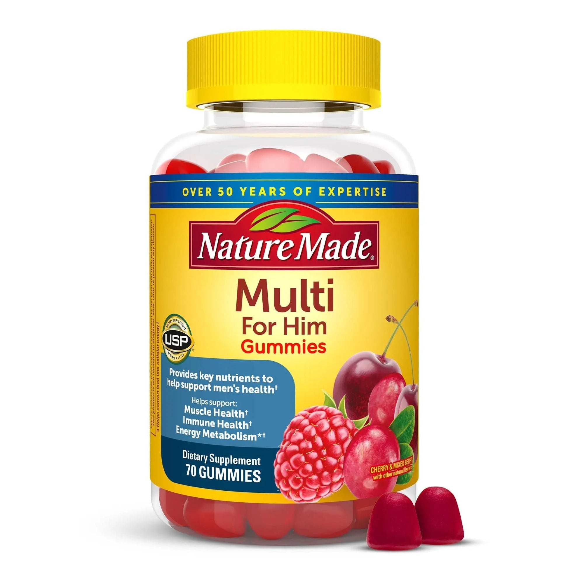 Nature Made Multi for Him, Mens Multivitamins Gummies, Energy Metabolism Support, Multivitamin for Men, 70 Gummy Vitamins and Minerals, 35 Day Supply Nature Made uk supplements