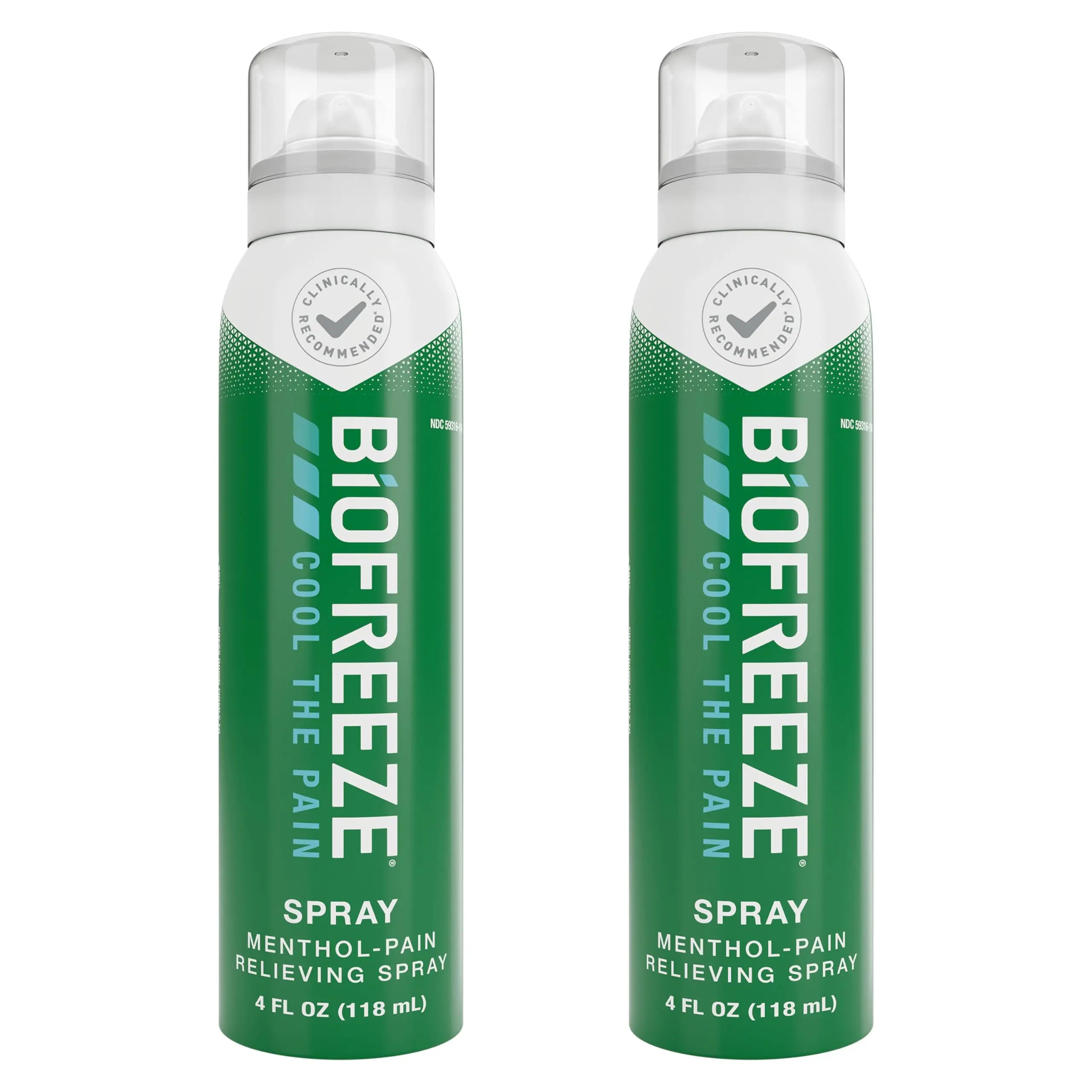Biofreeze Pain Relief Spray, Arthritis Pain Reliever, Knee & Lower Back Pain Relief, Sore Muscle Relief, Neck Pain Relief, 2 Pack (4 FL OZ Biofreeze Menthol Spray) Biofreeze uk supplements