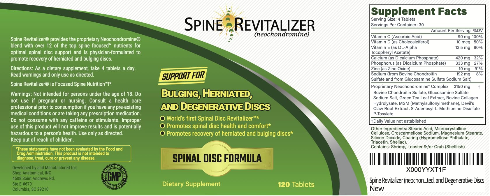 Spine Revitalizer (neochondromine) Back Pain and Neck Pain Support for Bulging, Herniated, and Degenerative Discs Spine Revitalizer (neochondromine) uk supplements