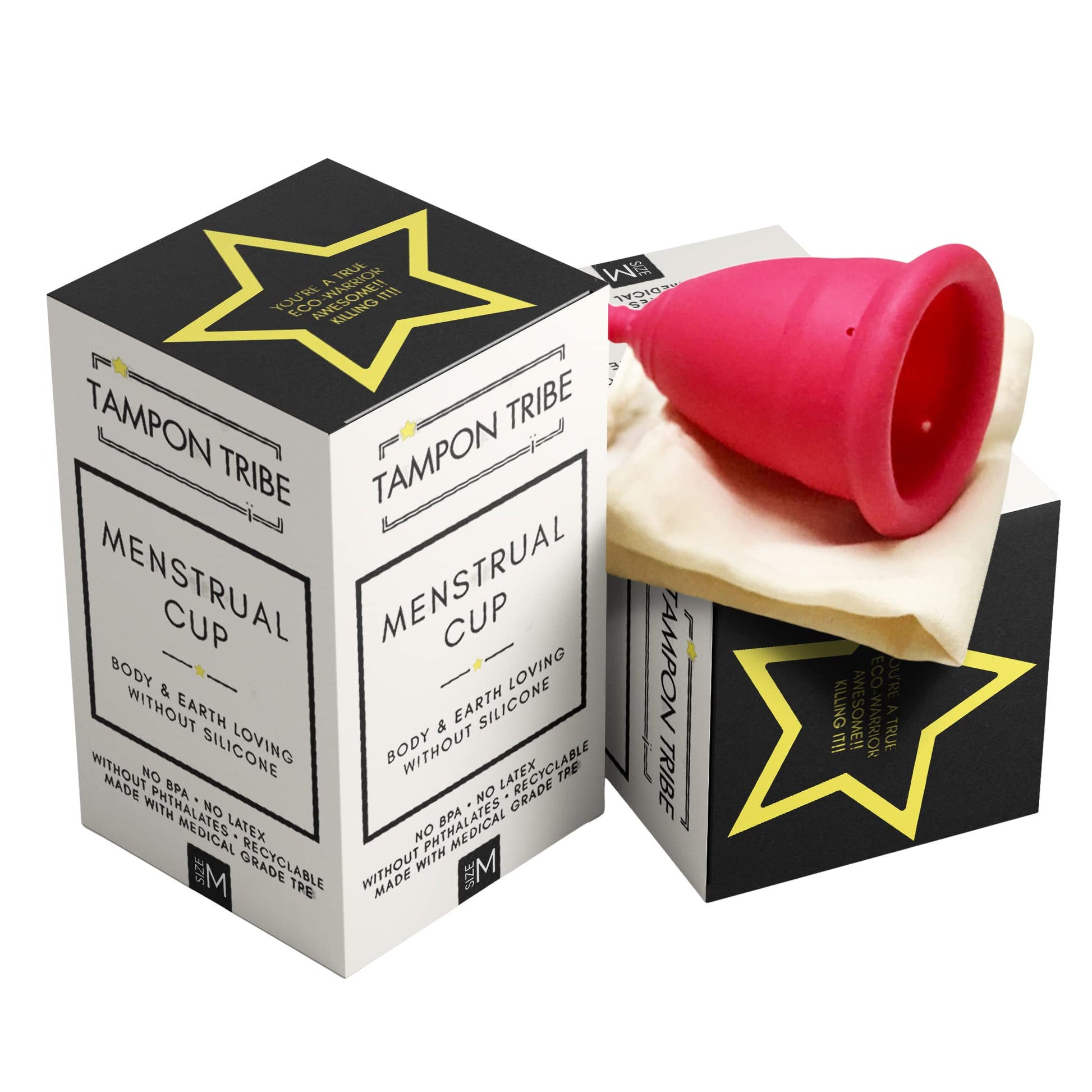 Tampon Tribe - Reusable Menstrual Cup, Easy to Clean TPE-Based Period Essential, Silicone-Free Tampon Tribe uk supplements